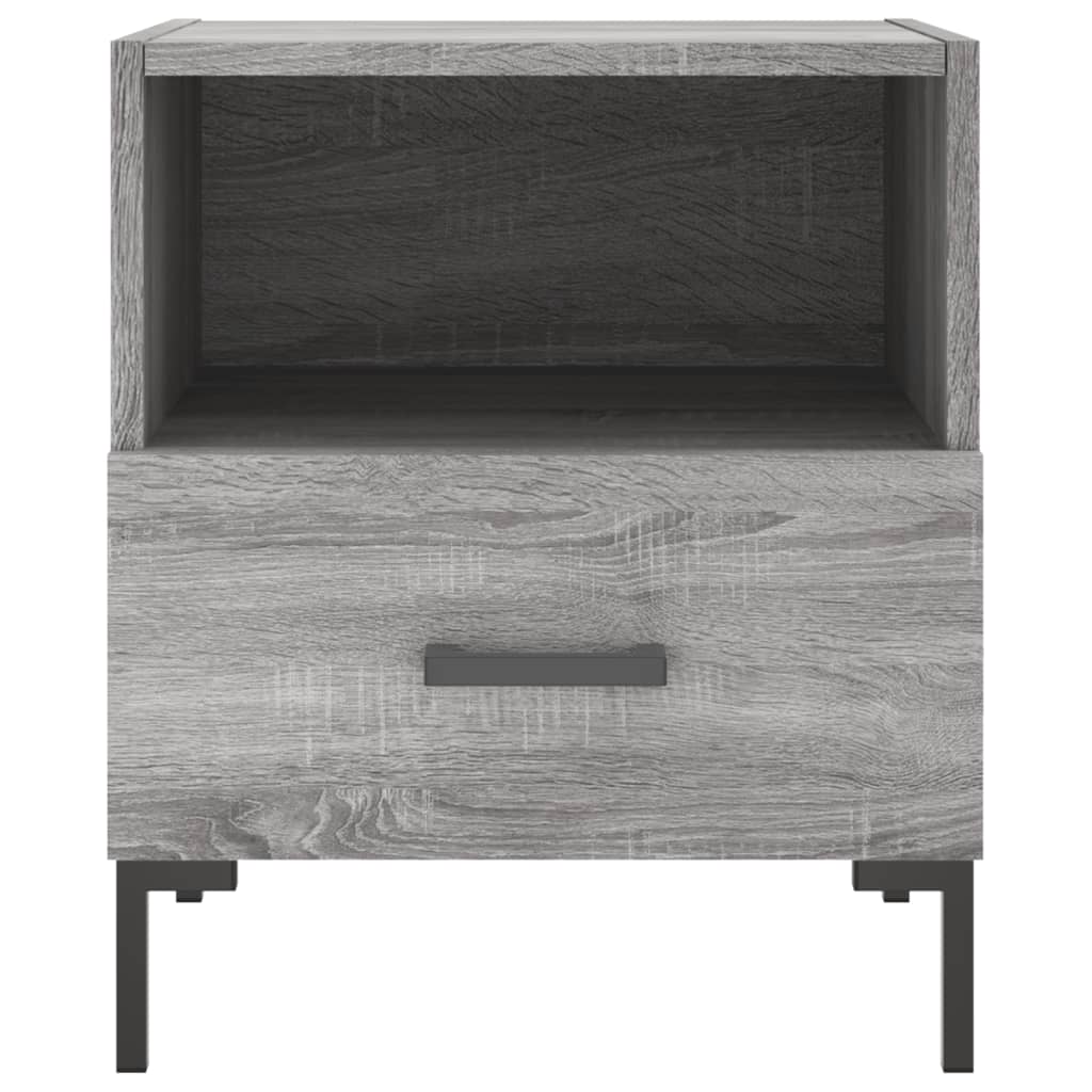 vidaXL Noptiere, 2 buc., gri sonoma, 40x35x47,5 cm, lemn compozit vidaXL Noptiere, 2 buc., gri sonoma, 40x35x47,5 cm, lemn compozit