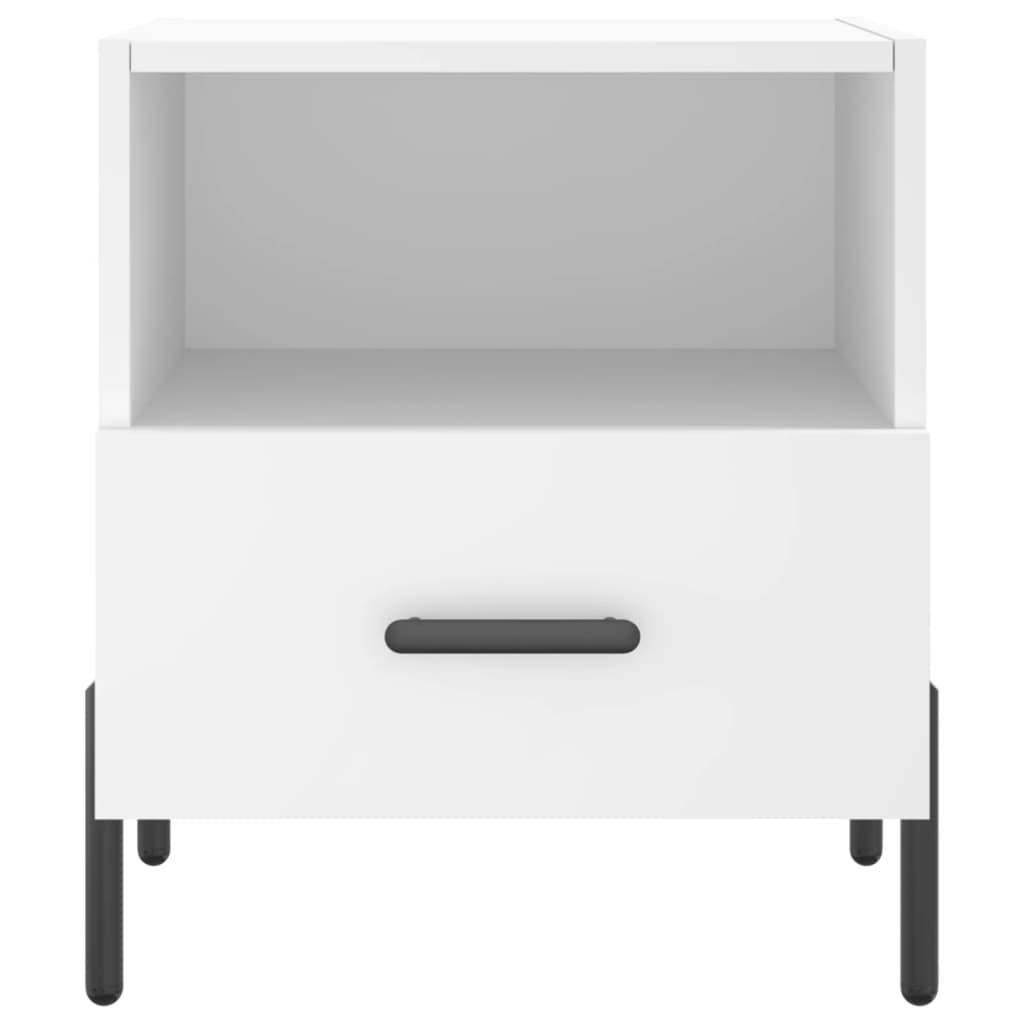 vidaXL Noptiere, 2 buc., alb, 40x35x47,5 cm, lemn compozit vidaXL Noptiere, 2 buc., alb, 40x35x47,5 cm, lemn compozit