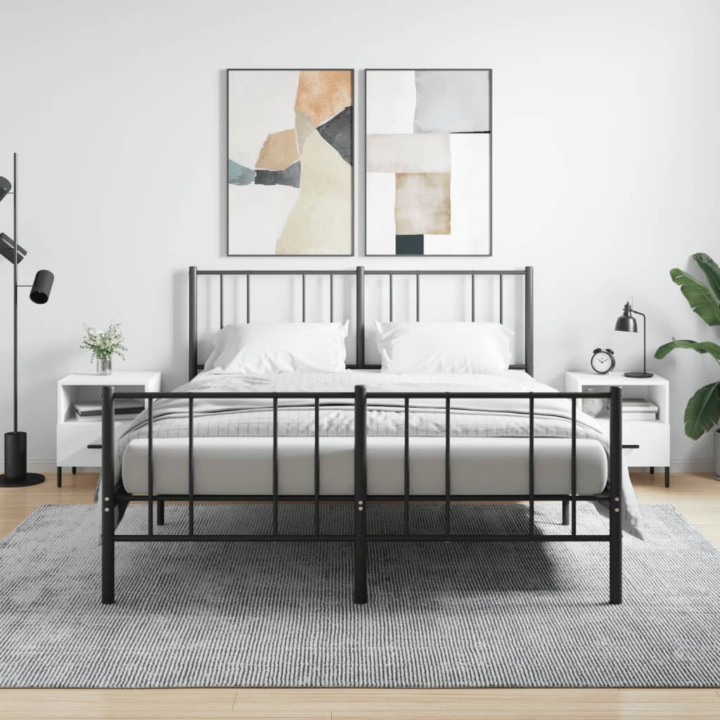 vidaXL Noptiere, 2 buc., alb, 40x35x47,5 cm, lemn compozit vidaXL Noptiere, 2 buc., alb, 40x35x47,5 cm, lemn compozit
