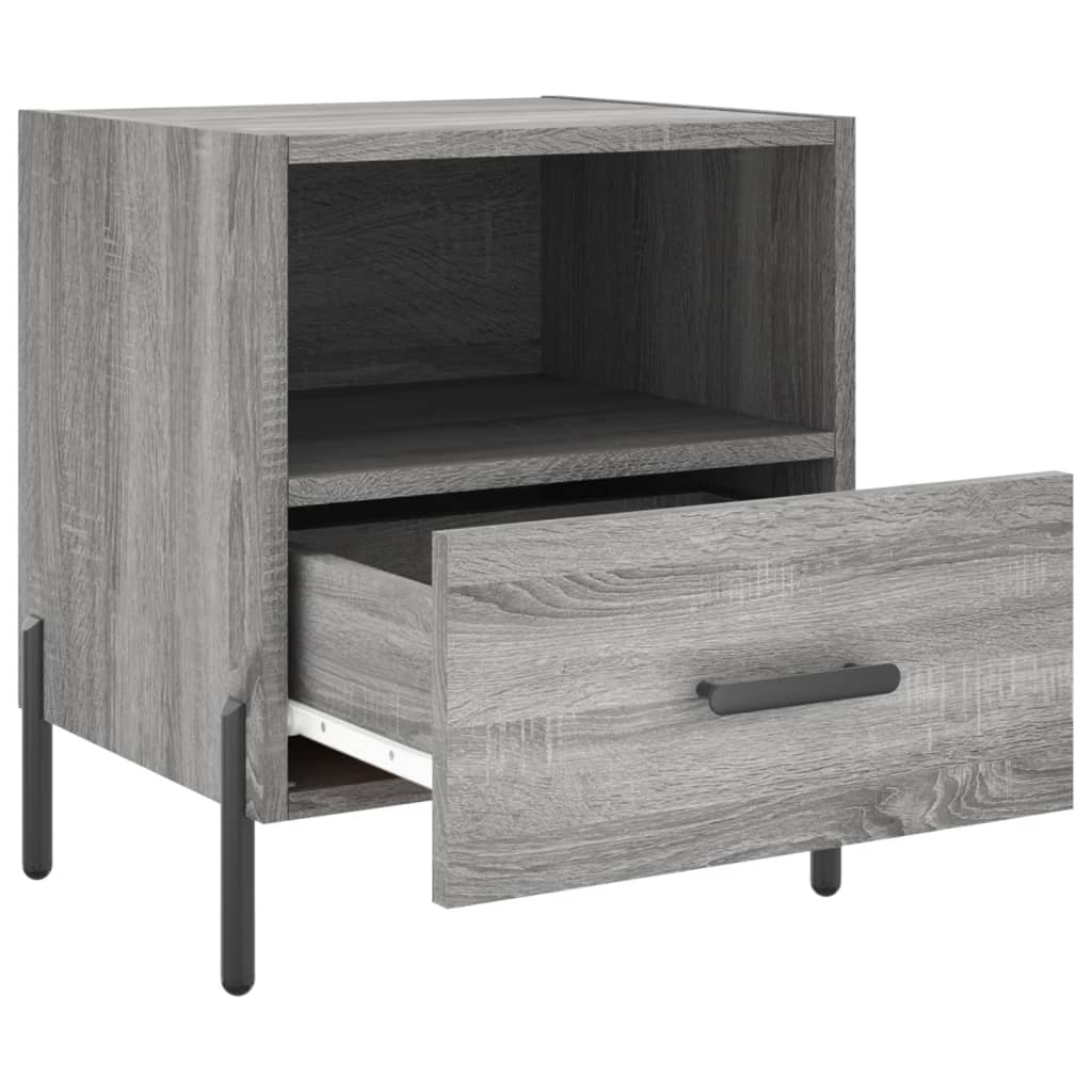 vidaXL Noptiere, 2 buc., gri sonoma, 40x35x47,5 cm, lemn compozit vidaXL Noptiere, 2 buc., gri sonoma, 40x35x47,5 cm, lemn compozit