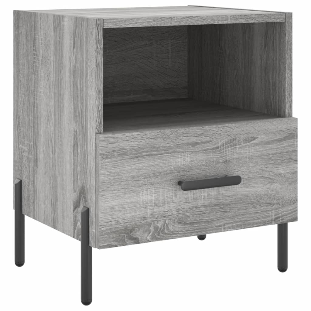 vidaXL Noptiere, 2 buc., gri sonoma, 40x35x47,5 cm, lemn compozit vidaXL Noptiere, 2 buc., gri sonoma, 40x35x47,5 cm, lemn compozit