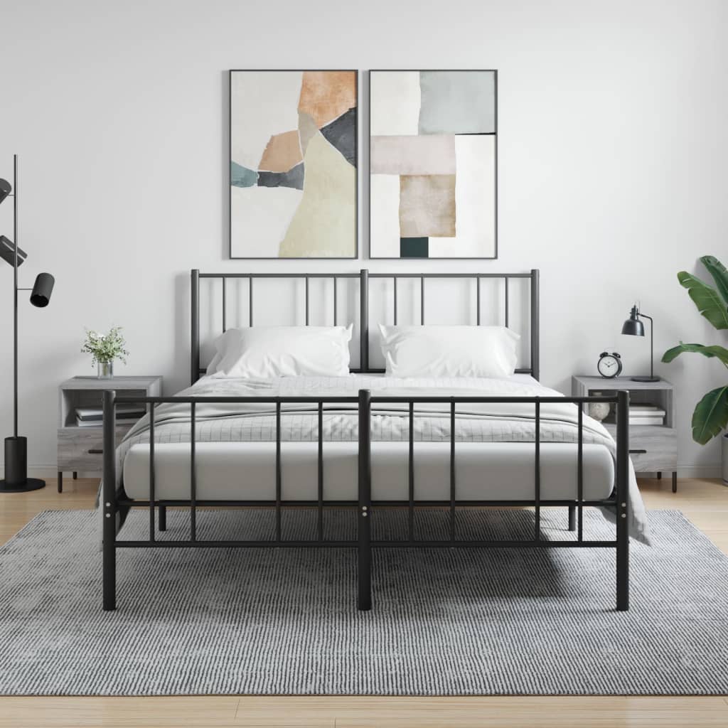 vidaXL Noptiere, 2 buc., gri sonoma, 40x35x47,5 cm, lemn compozit vidaXL Noptiere, 2 buc., gri sonoma, 40x35x47,5 cm, lemn compozit