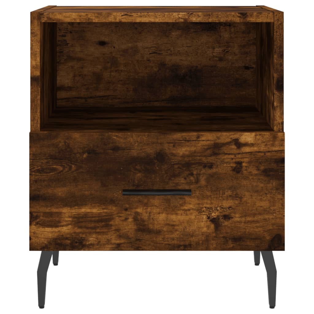 vidaXL Noptiere, 2 buc., stejar fumuriu, 40x35x47,5 cm, lemn compozit vidaXL Noptiere, 2 buc., stejar fumuriu, 40x35x47,5 cm, lemn compozit