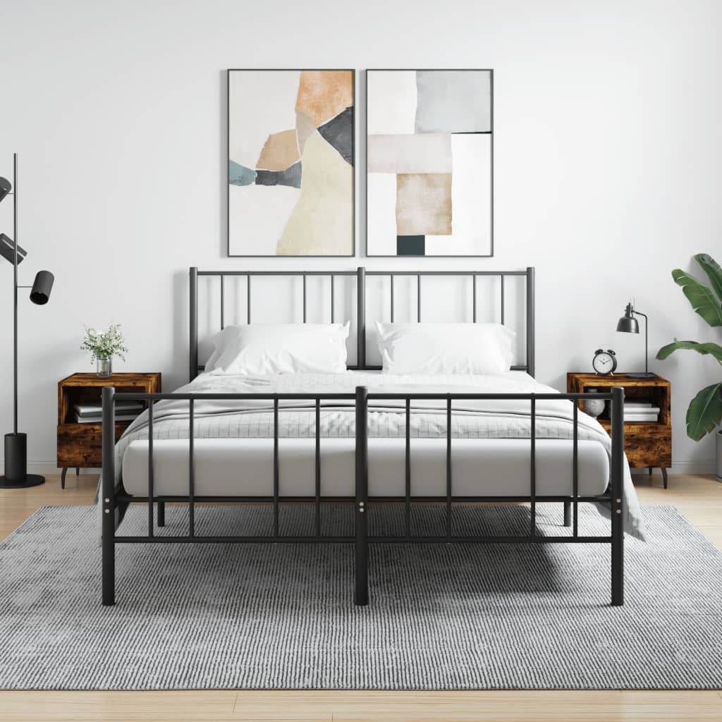 vidaXL Noptiere, 2 buc., stejar fumuriu, 40x35x47,5 cm, lemn compozit vidaXL Noptiere, 2 buc., stejar fumuriu, 40x35x47,5 cm, lemn compozit