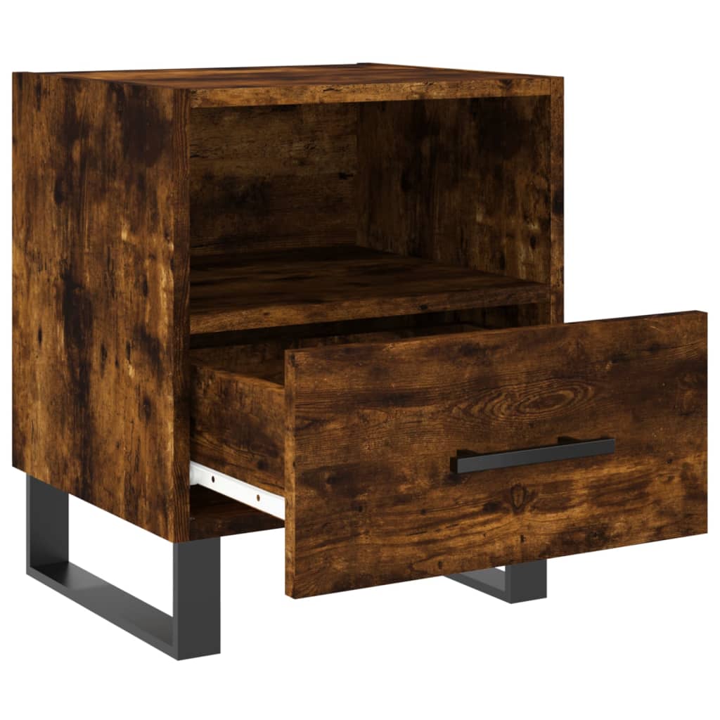 vidaXL Noptiere, 2 buc., stejar fumuriu, 40x35x47,5 cm, lemn compozit vidaXL Noptiere, 2 buc., stejar fumuriu, 40x35x47,5 cm, lemn compozit