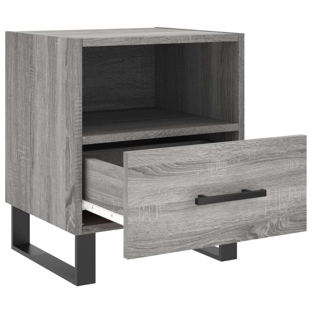 vidaXL Noptiere, 2 buc., gri sonoma, 40x35x47,5 cm, lemn compozit vidaXL Noptiere, 2 buc., gri sonoma, 40x35x47,5 cm, lemn compozit