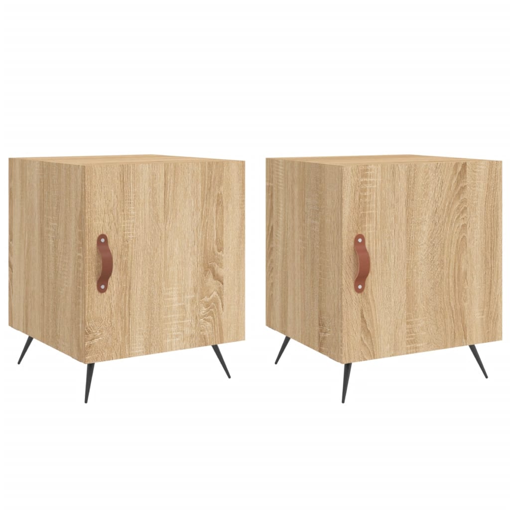 vidaXL Noptiere, 2 buc., stejar sonoma, 40x40x50 cm, lemn compozit vidaXL Noptiere, 2 buc., stejar sonoma, 40x40x50 cm, lemn compozit