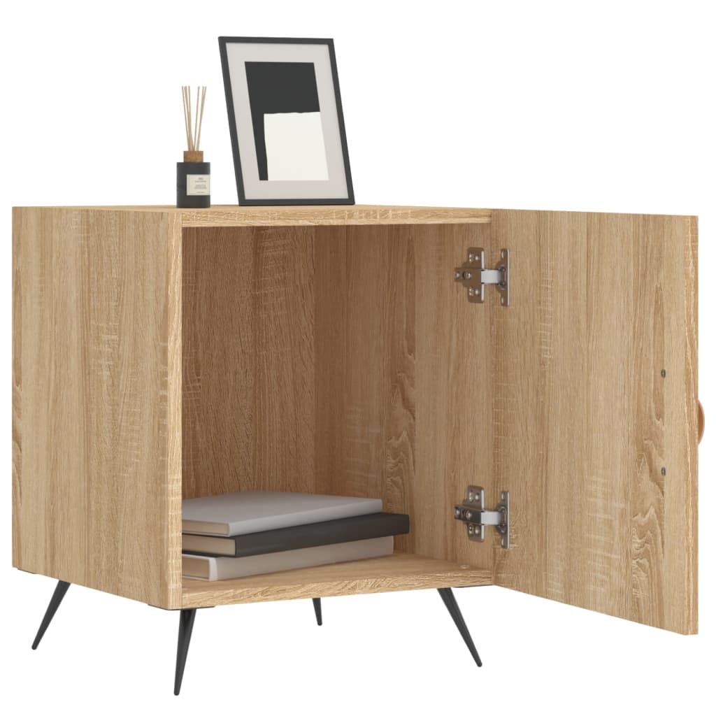 vidaXL Noptiere, 2 buc., stejar sonoma, 40x40x50 cm, lemn compozit vidaXL Noptiere, 2 buc., stejar sonoma, 40x40x50 cm, lemn compozit