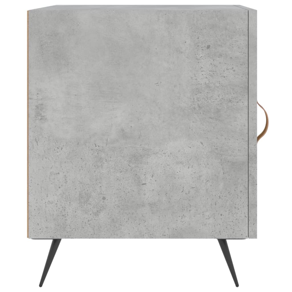vidaXL Noptieră, gri beton, 40x40x50 cm, lemn compozit