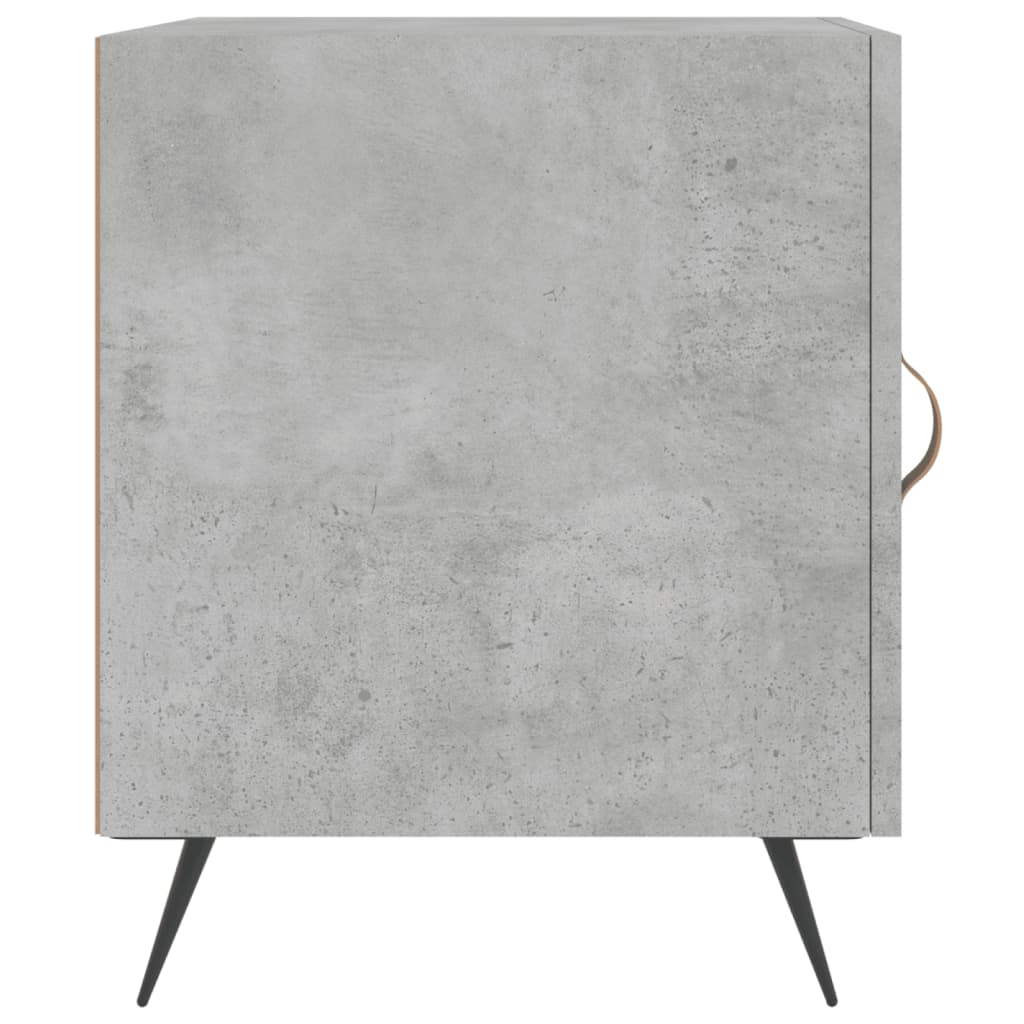 vidaXL Noptiere, 2 buc., gri beton, 40x40x50 cm, lemn compozit vidaXL Noptiere, 2 buc., gri beton, 40x40x50 cm, lemn compozit