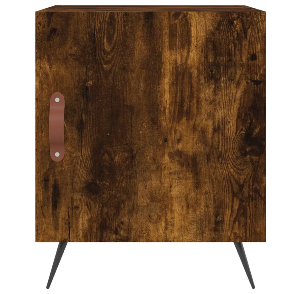 vidaXL Noptiere, 2 buc., stejar fumuriu, 40x40x50 cm, lemn compozit vidaXL Noptiere, 2 buc., stejar fumuriu, 40x40x50 cm, lemn compozit