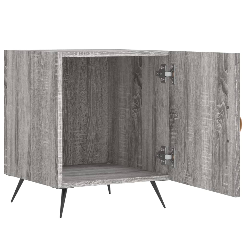 vidaXL Noptiere, 2 buc., gri sonoma, 40x40x50 cm, lemn compozit vidaXL Noptiere, 2 buc., gri sonoma, 40x40x50 cm, lemn compozit