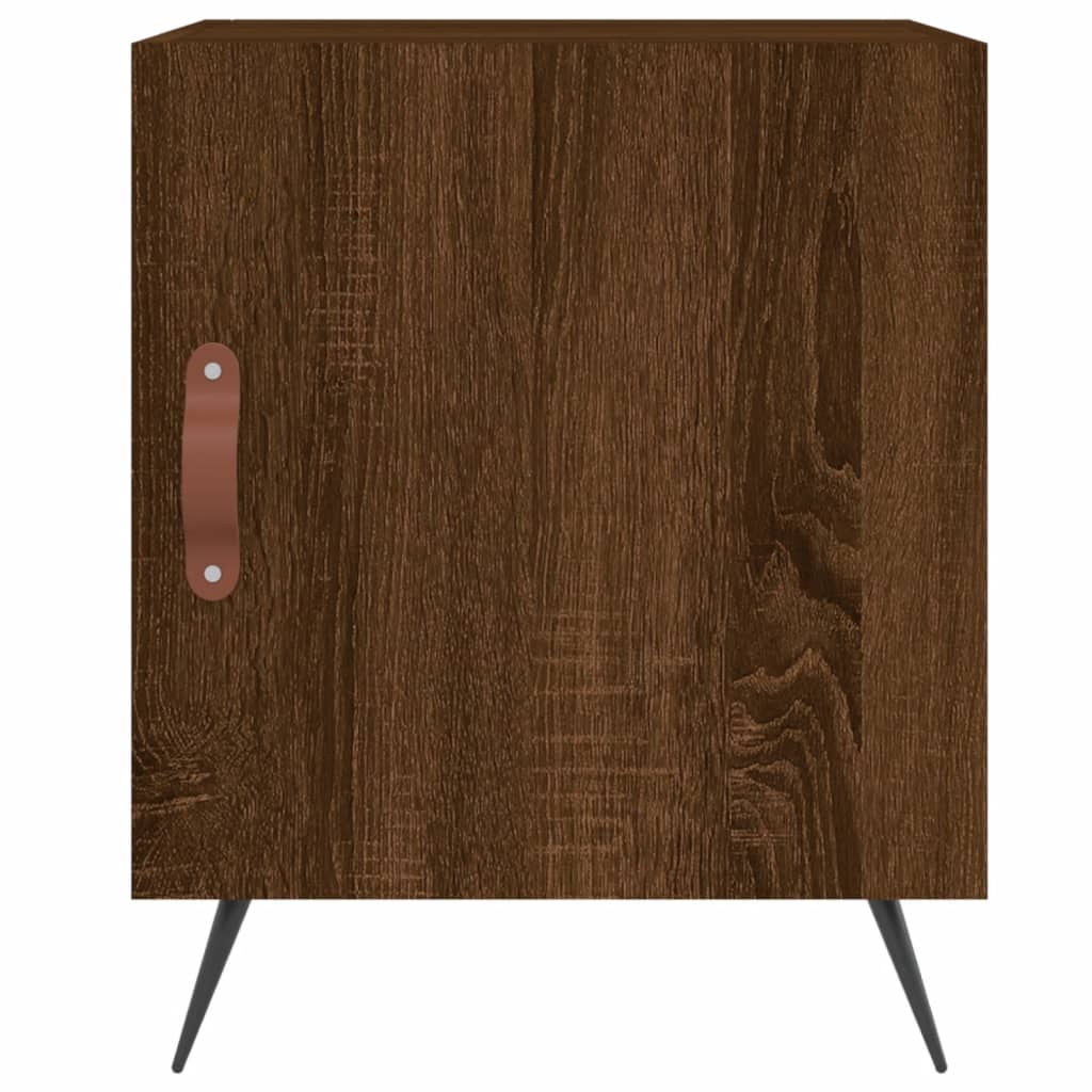 vidaXL Noptiere, 2 buc., stejar maro, 40x40x50 cm, lemn compozit vidaXL Noptiere, 2 buc., stejar maro, 40x40x50 cm, lemn compozit