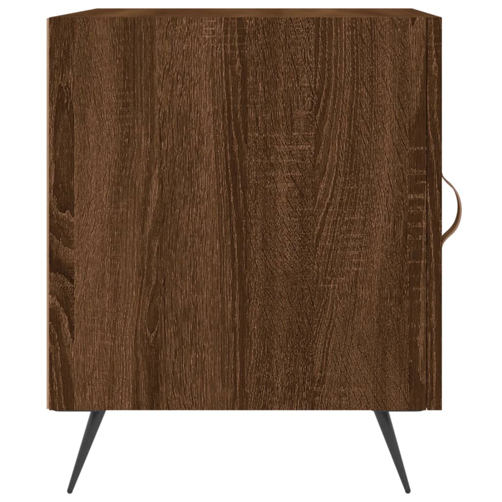 vidaXL Noptiere, 2 buc., stejar maro, 40x40x50 cm, lemn compozit vidaXL Noptiere, 2 buc., stejar maro, 40x40x50 cm, lemn compozit
