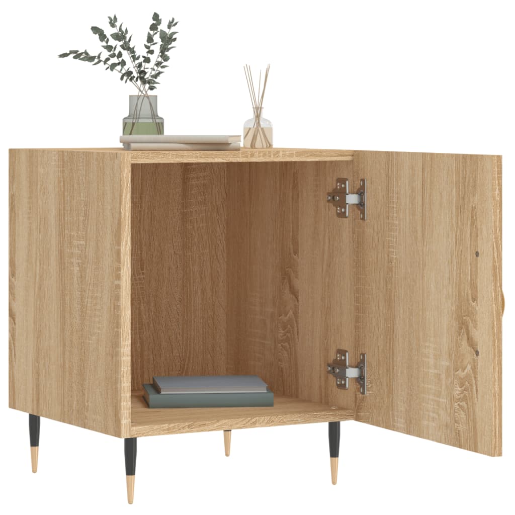 vidaXL Noptiere, 2 buc., stejar sonoma, 40x40x50 cm, lemn compozit vidaXL Noptiere, 2 buc., stejar sonoma, 40x40x50 cm, lemn compozit