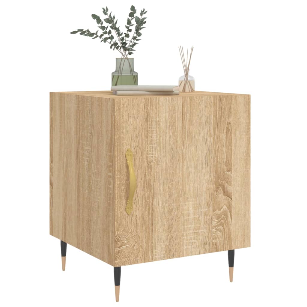 vidaXL Noptiere, 2 buc., stejar sonoma, 40x40x50 cm, lemn compozit vidaXL Noptiere, 2 buc., stejar sonoma, 40x40x50 cm, lemn compozit