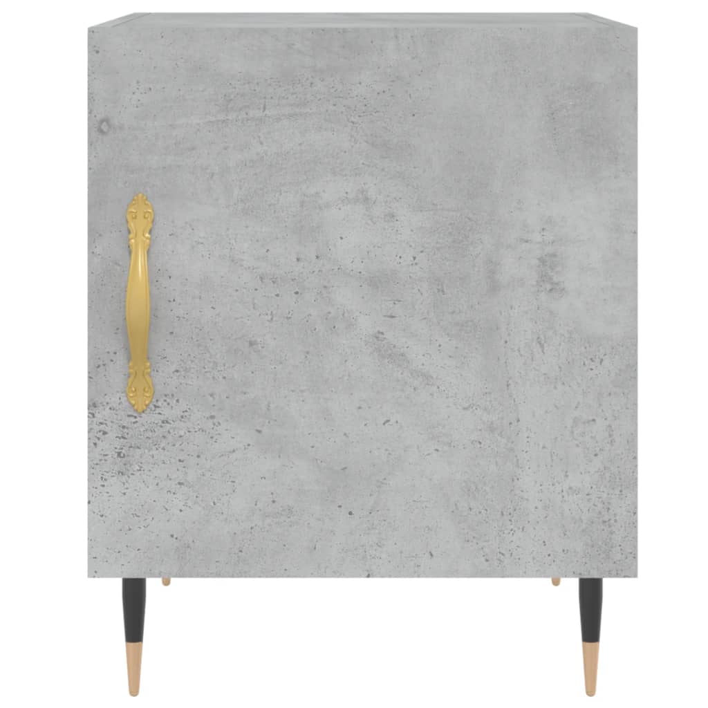 vidaXL Noptiere, 2 buc., gri beton, 40x40x50 cm, lemn compozit