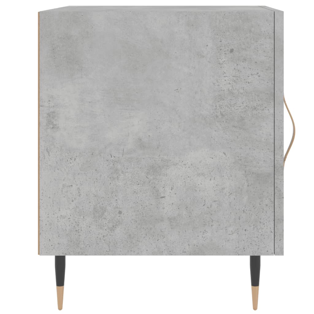 vidaXL Noptiere, 2 buc., gri beton, 40x40x50 cm, lemn compozit