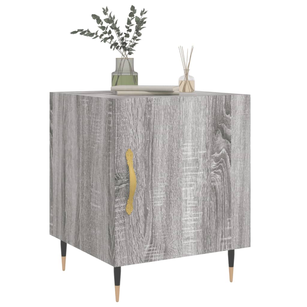 vidaXL Noptiere, 2 buc., gri sonoma, 40x40x50 cm, lemn compozit vidaXL Noptiere, 2 buc., gri sonoma, 40x40x50 cm, lemn compozit