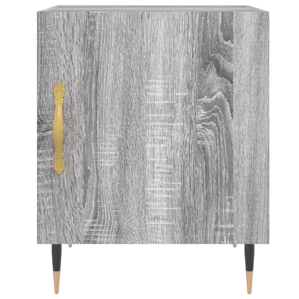 vidaXL Noptiere, 2 buc., gri sonoma, 40x40x50 cm, lemn compozit vidaXL Noptiere, 2 buc., gri sonoma, 40x40x50 cm, lemn compozit
