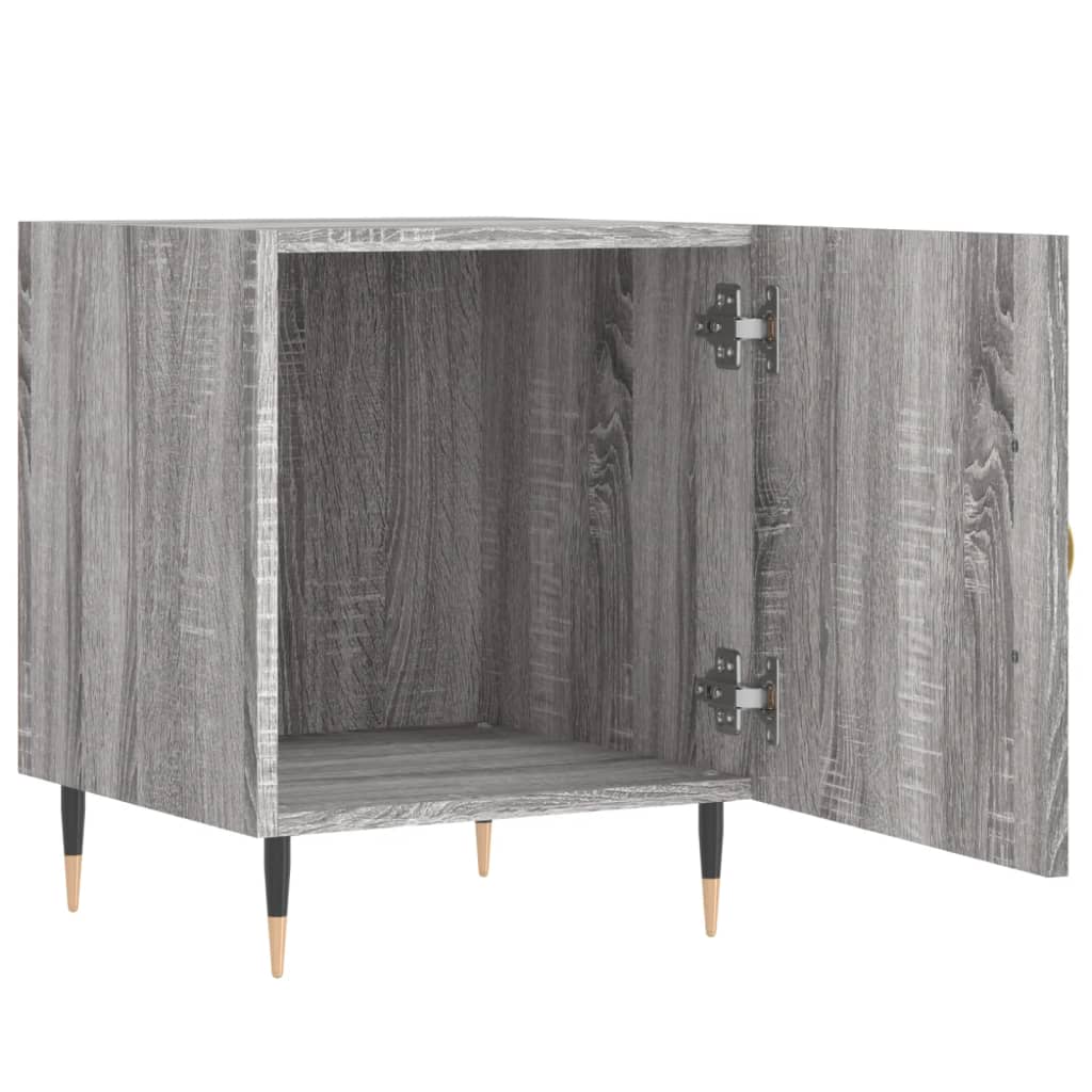 vidaXL Noptiere, 2 buc., gri sonoma, 40x40x50 cm, lemn compozit vidaXL Noptiere, 2 buc., gri sonoma, 40x40x50 cm, lemn compozit