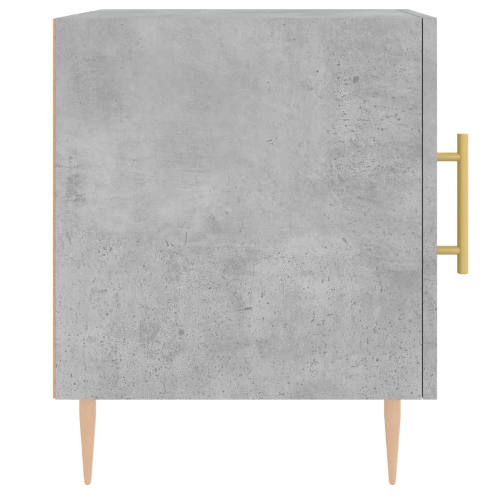 vidaXL Noptiere, 2 buc., gri beton, 40x40x50 cm, lemn compozit vidaXL Noptiere, 2 buc., gri beton, 40x40x50 cm, lemn compozit