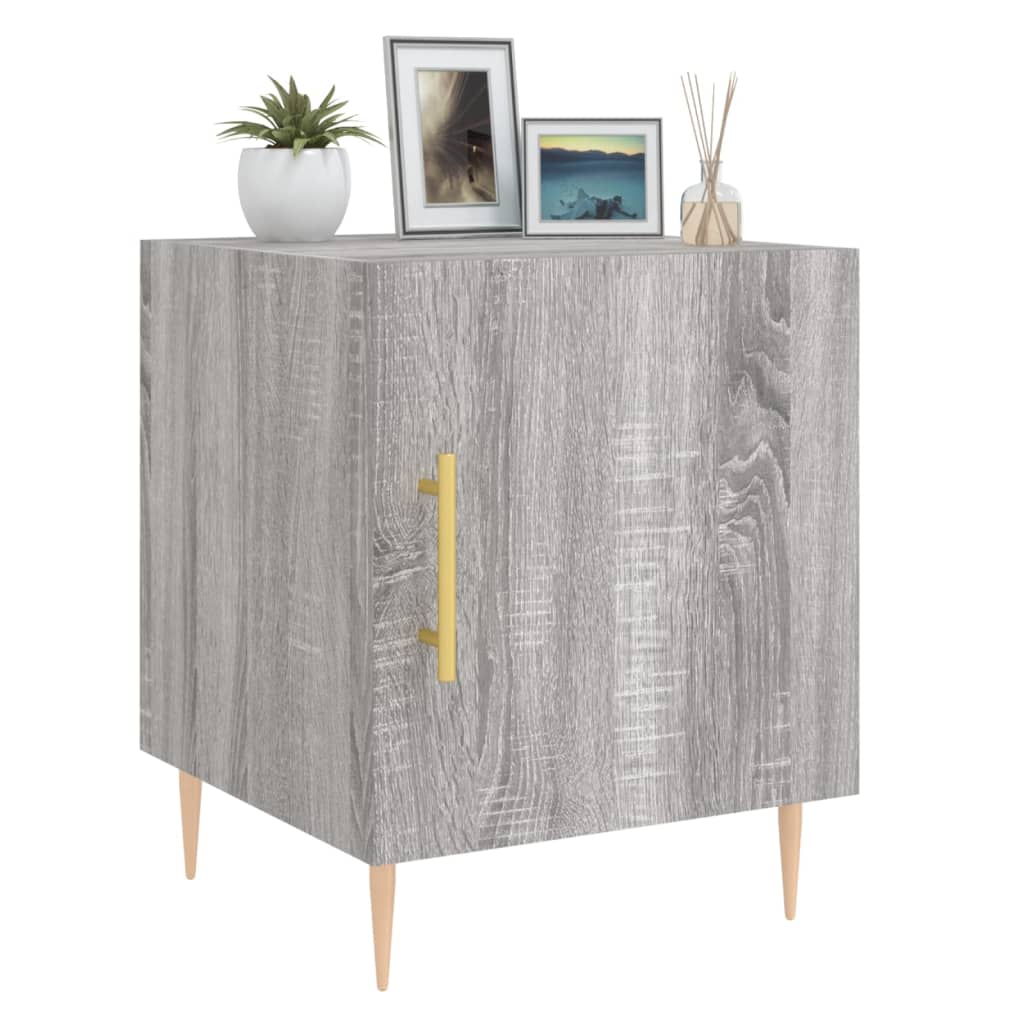 vidaXL Noptiere, 2 buc., gri sonoma, 40x40x50 cm, lemn compozit