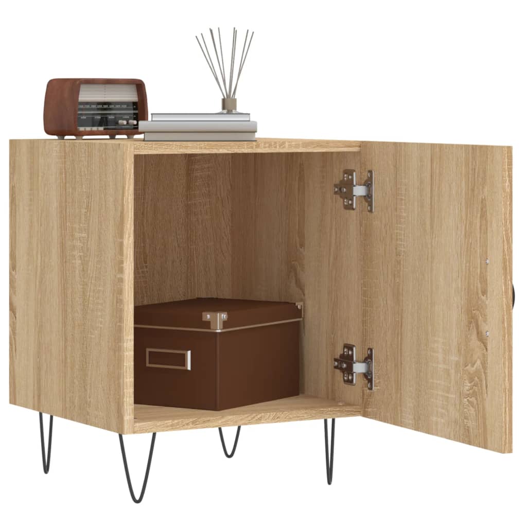 vidaXL Noptiere, 2 buc., stejar sonoma, 40x40x50 cm, lemn compozit vidaXL Noptiere, 2 buc., stejar sonoma, 40x40x50 cm, lemn compozit