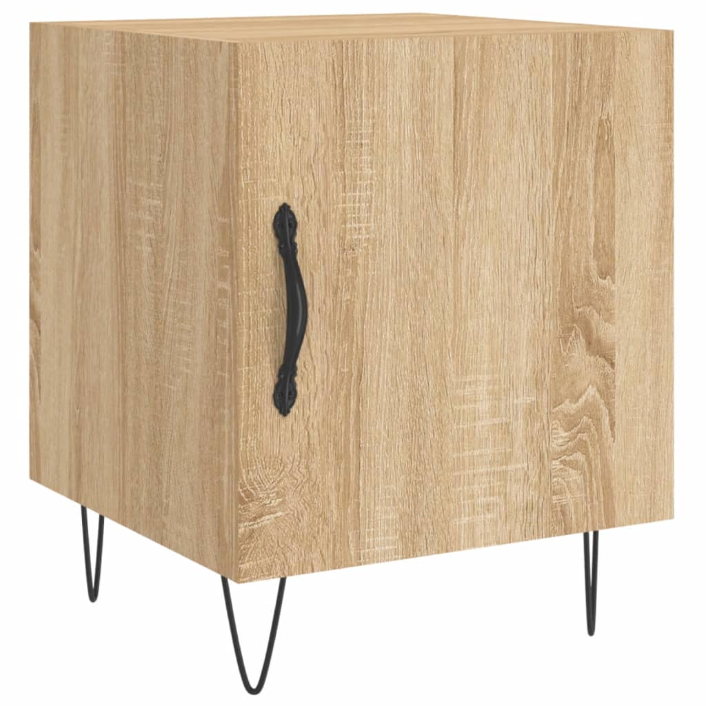vidaXL Noptiere, 2 buc., stejar sonoma, 40x40x50 cm, lemn compozit vidaXL Noptiere, 2 buc., stejar sonoma, 40x40x50 cm, lemn compozit