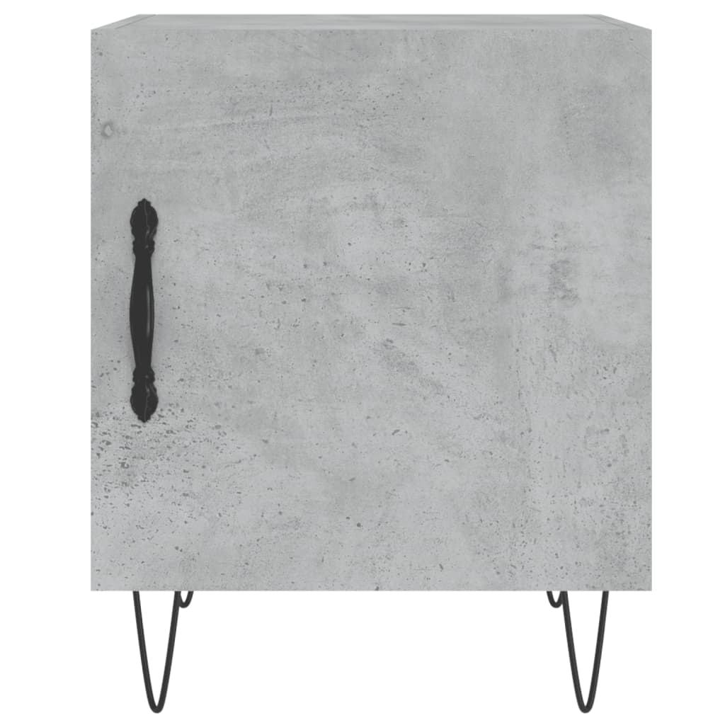vidaXL Noptiere, 2 buc., gri beton, 40x40x50 cm, lemn compozit vidaXL Noptiere, 2 buc., gri beton, 40x40x50 cm, lemn compozit