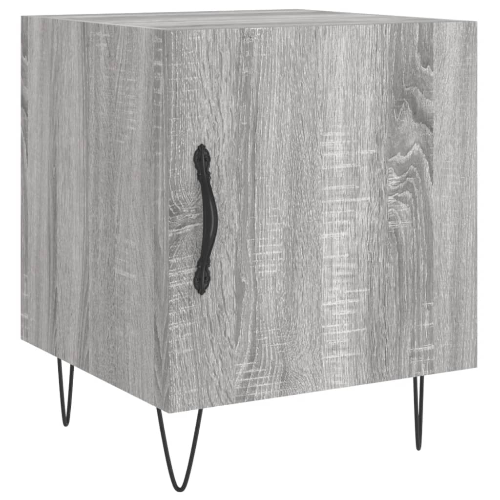 vidaXL Noptiere, 2 buc., gri sonoma, 40x40x50 cm, lemn compozit vidaXL Noptiere, 2 buc., gri sonoma, 40x40x50 cm, lemn compozit