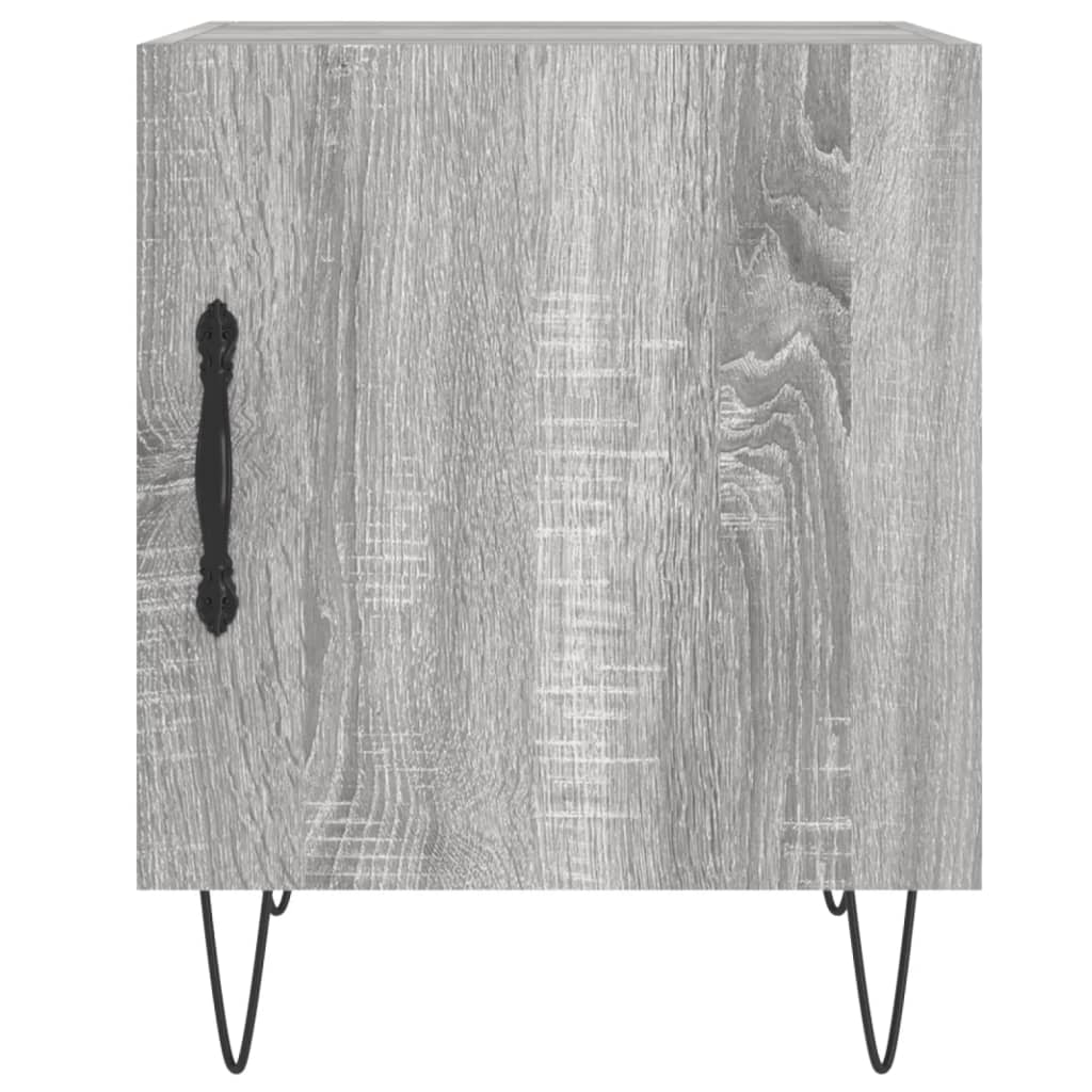 vidaXL Noptiere, 2 buc., gri sonoma, 40x40x50 cm, lemn compozit vidaXL Noptiere, 2 buc., gri sonoma, 40x40x50 cm, lemn compozit