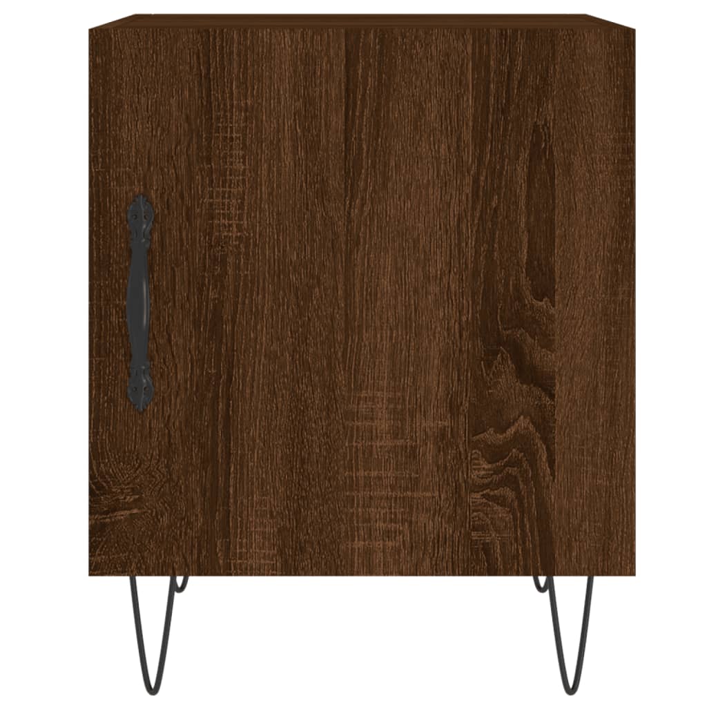 vidaXL Noptiere, 2 buc., stejar maro, 40x40x50 cm, lemn compozit vidaXL Noptiere, 2 buc., stejar maro, 40x40x50 cm, lemn compozit