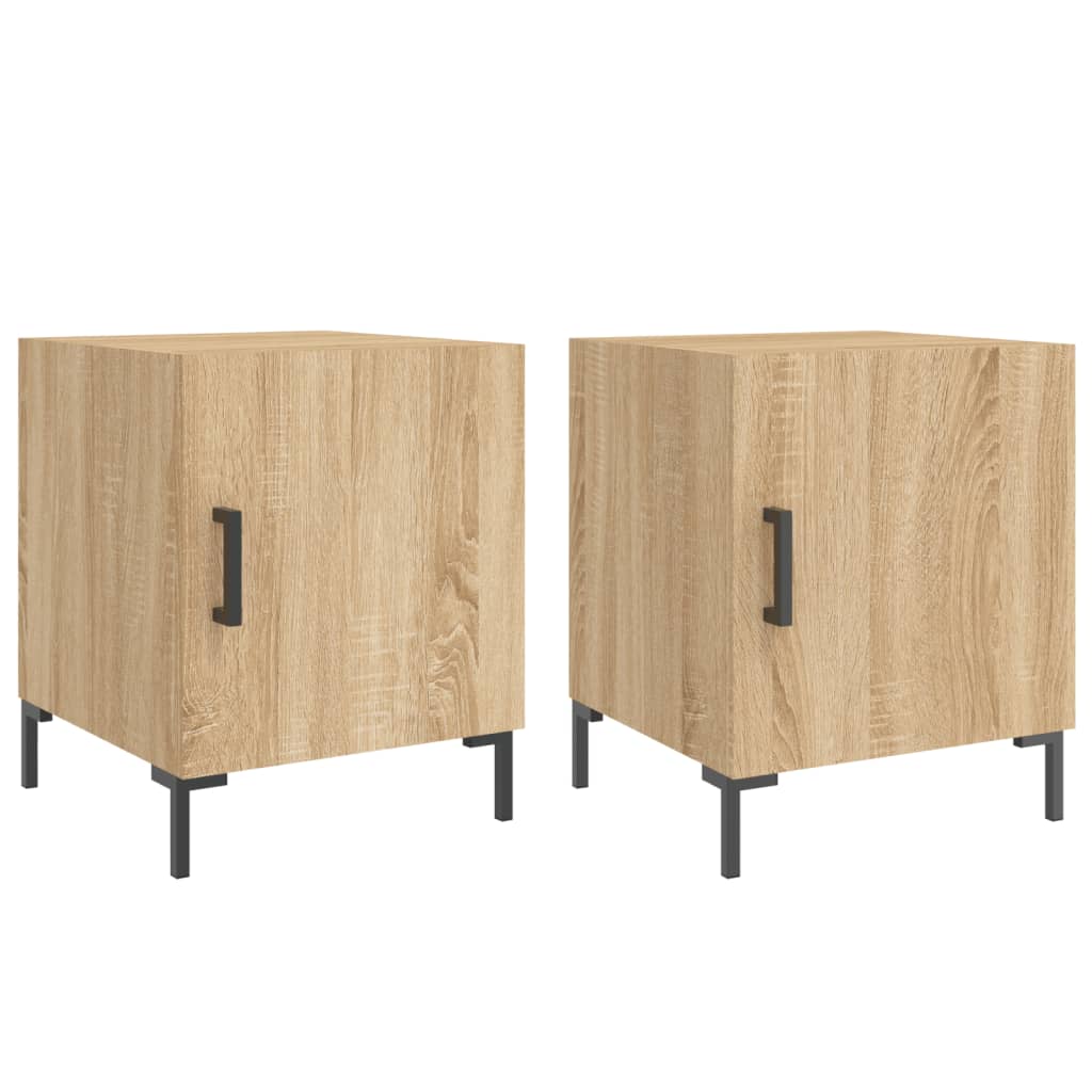 vidaXL Noptiere, 2 buc., stejar sonoma, 40x40x50 cm, lemn compozit vidaXL Noptiere, 2 buc., stejar sonoma, 40x40x50 cm, lemn compozit