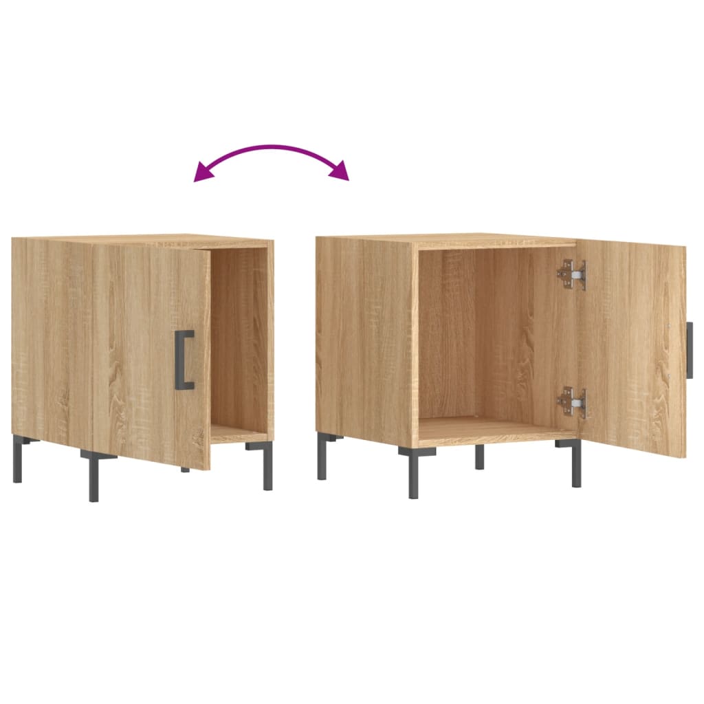 vidaXL Noptiere, 2 buc., stejar sonoma, 40x40x50 cm, lemn compozit vidaXL Noptiere, 2 buc., stejar sonoma, 40x40x50 cm, lemn compozit