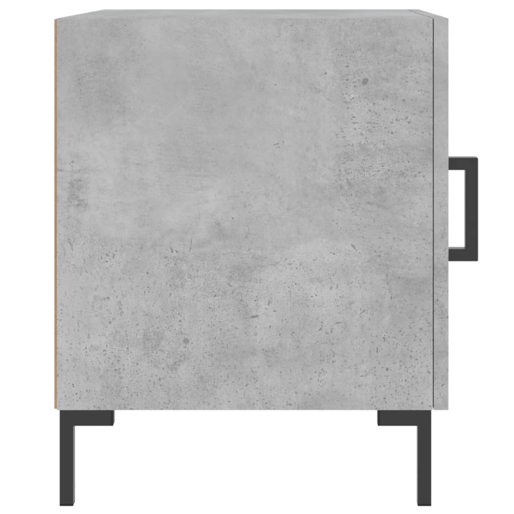 vidaXL Noptieră, gri beton, 40x40x50 cm, lemn compozit