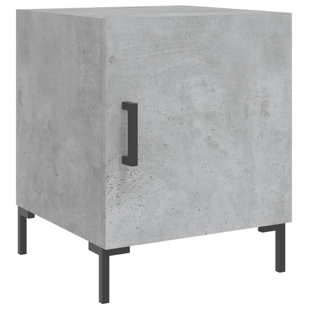 vidaXL Noptiere, 2 buc., gri beton, 40x40x50 cm, lemn compozit vidaXL Noptiere, 2 buc., gri beton, 40x40x50 cm, lemn compozit