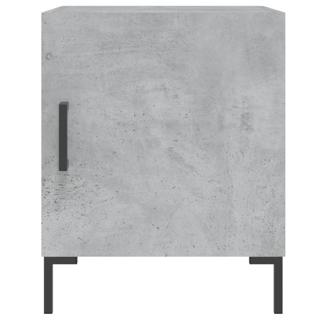 vidaXL Noptiere, 2 buc., gri beton, 40x40x50 cm, lemn compozit vidaXL Noptiere, 2 buc., gri beton, 40x40x50 cm, lemn compozit