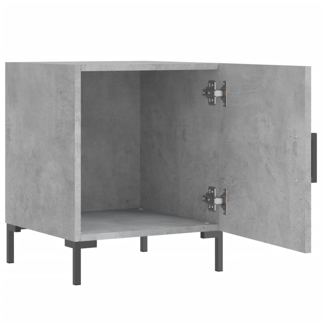 vidaXL Noptiere, 2 buc., gri beton, 40x40x50 cm, lemn compozit vidaXL Noptiere, 2 buc., gri beton, 40x40x50 cm, lemn compozit
