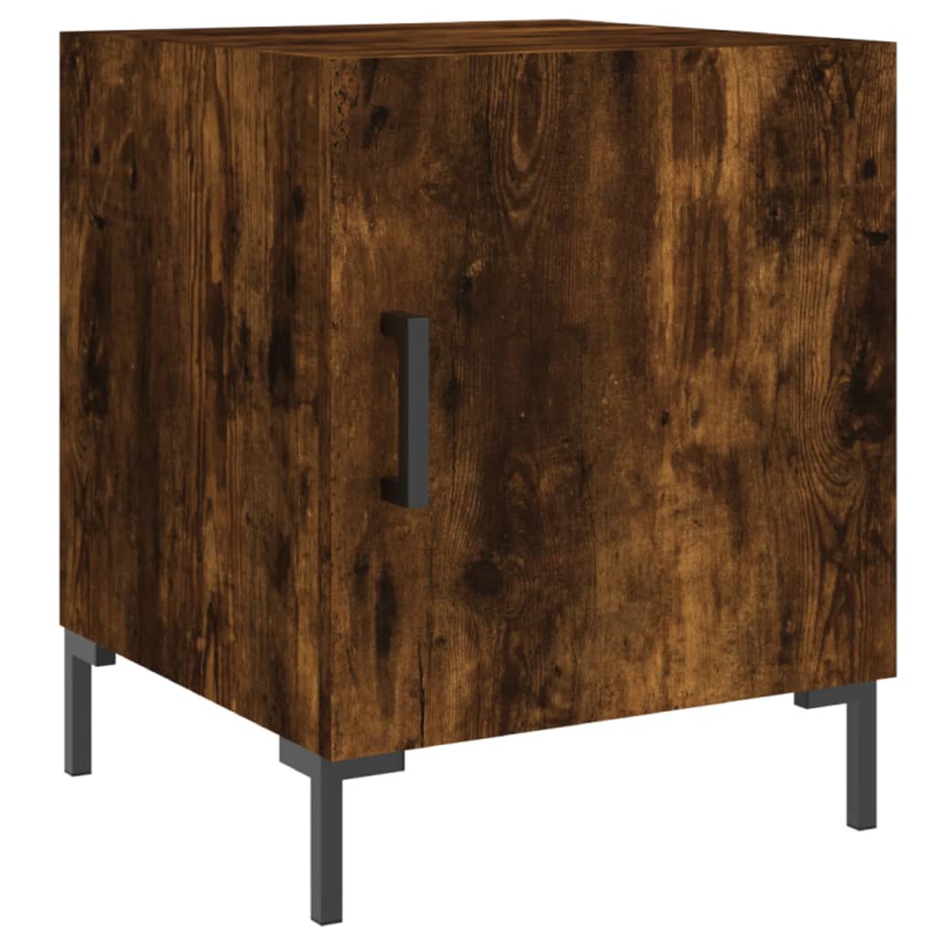 vidaXL Noptiere, 2 buc., stejar fumuriu, 40x40x50 cm, lemn compozit vidaXL Noptiere, 2 buc., stejar fumuriu, 40x40x50 cm, lemn compozit