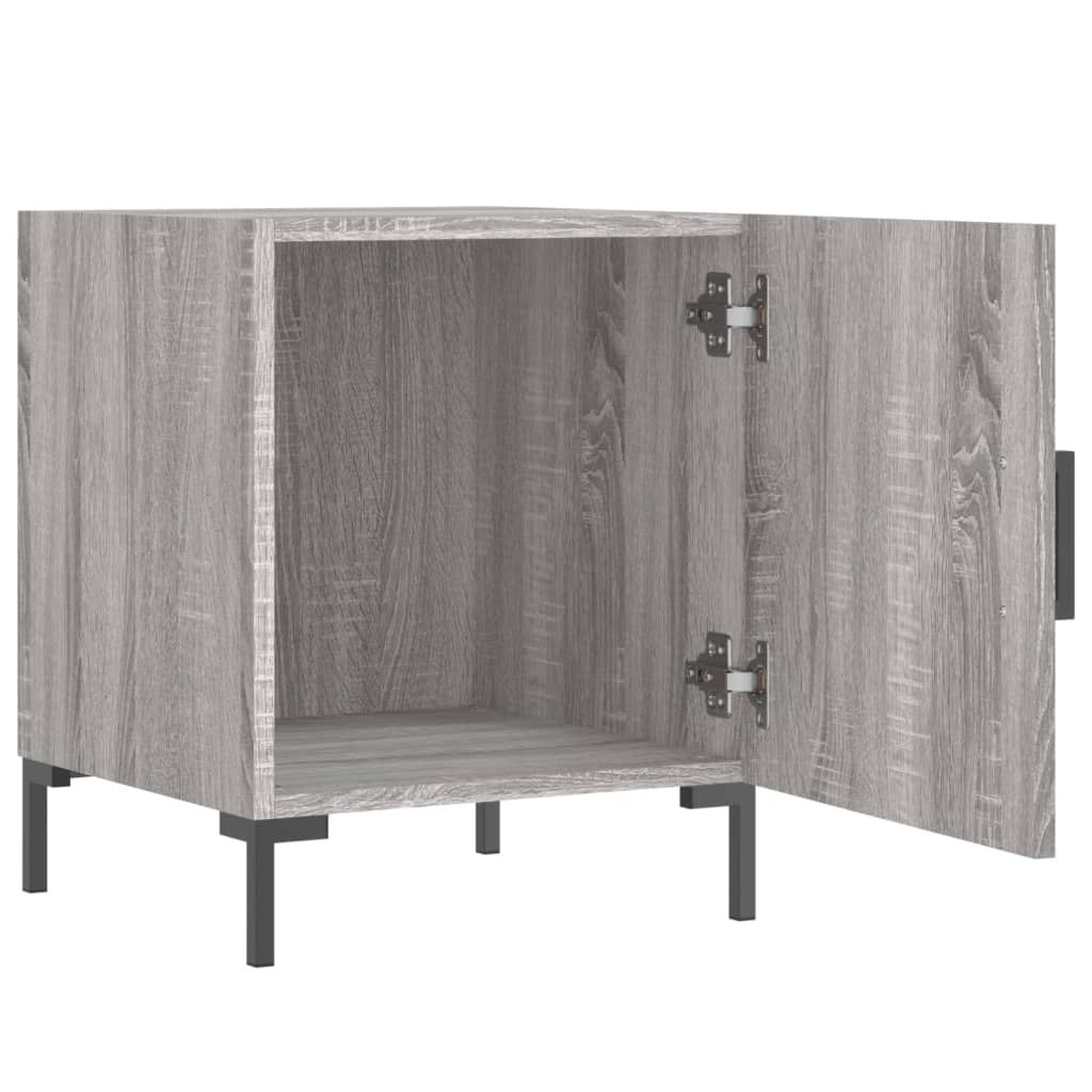 vidaXL Noptiere, 2 buc., gri sonoma, 40x40x50 cm, lemn compozit vidaXL Noptiere, 2 buc., gri sonoma, 40x40x50 cm, lemn compozit