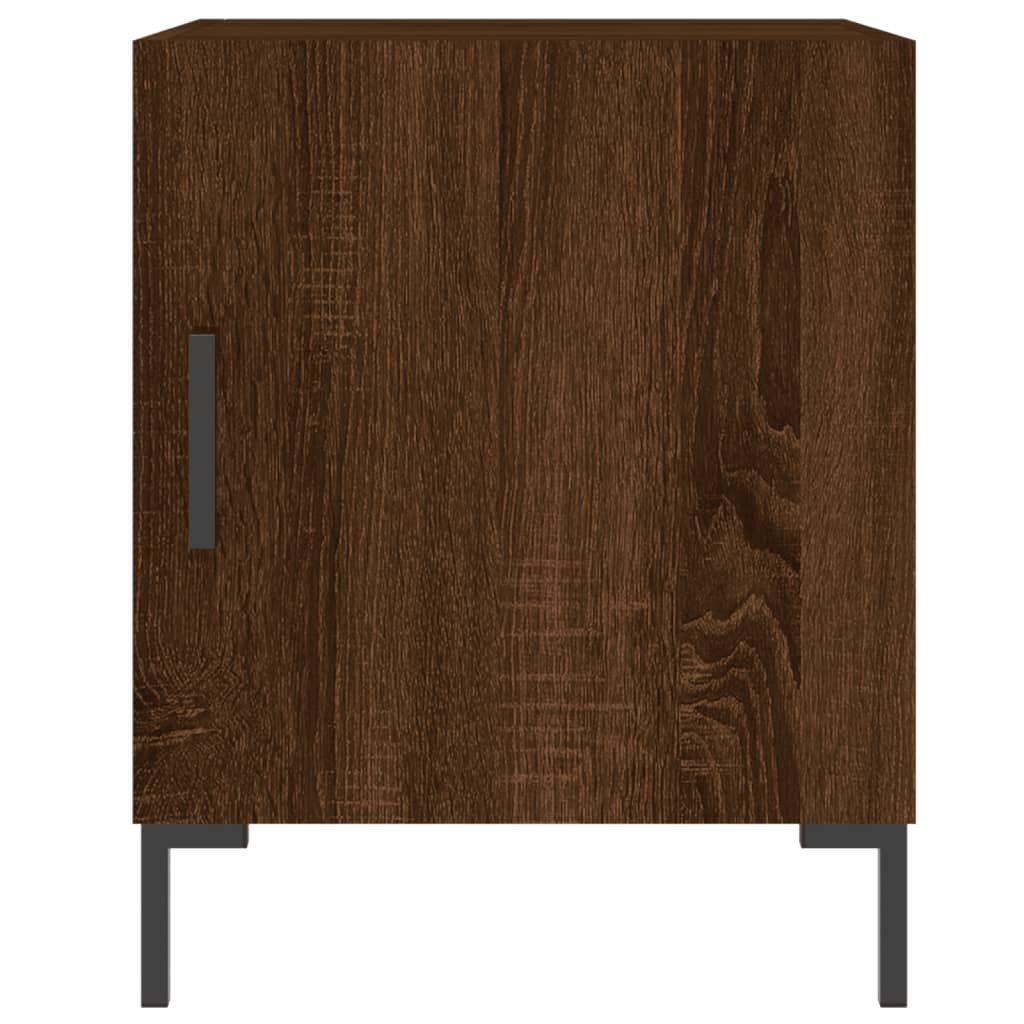 vidaXL Noptiere, 2 buc., stejar maro, 40x40x50 cm, lemn compozit vidaXL Noptiere, 2 buc., stejar maro, 40x40x50 cm, lemn compozit