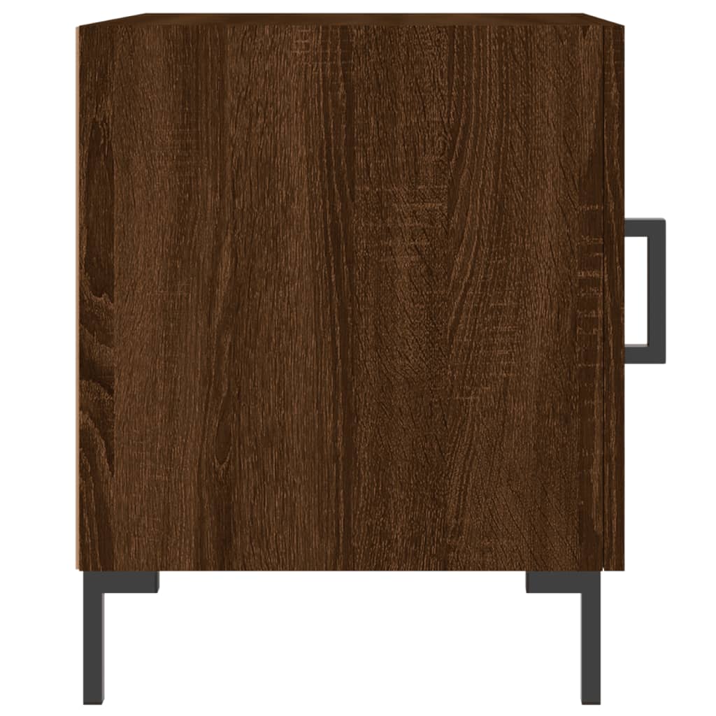 vidaXL Noptiere, 2 buc., stejar maro, 40x40x50 cm, lemn compozit vidaXL Noptiere, 2 buc., stejar maro, 40x40x50 cm, lemn compozit