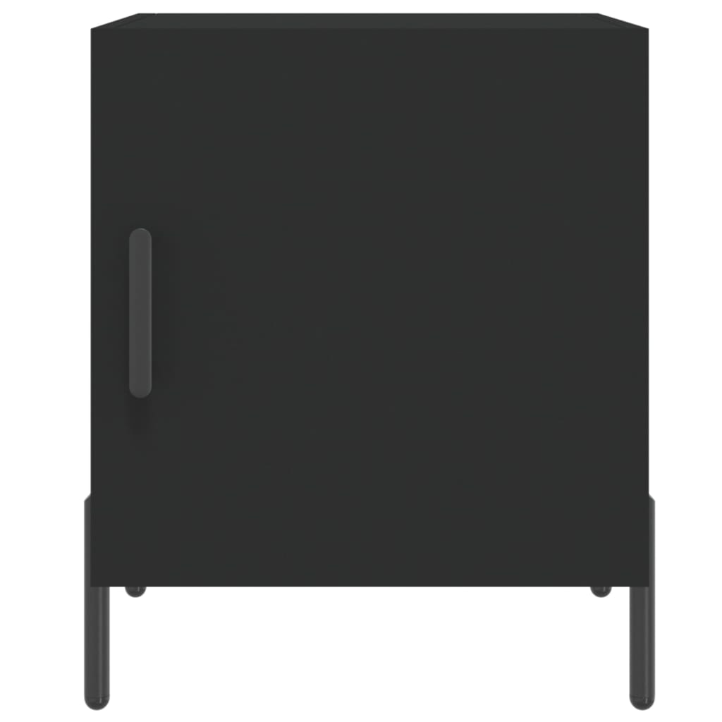 vidaXL Noptiere, 2 buc., negru, 40x40x50 cm, lemn compozit vidaXL Noptiere, 2 buc., negru, 40x40x50 cm, lemn compozit