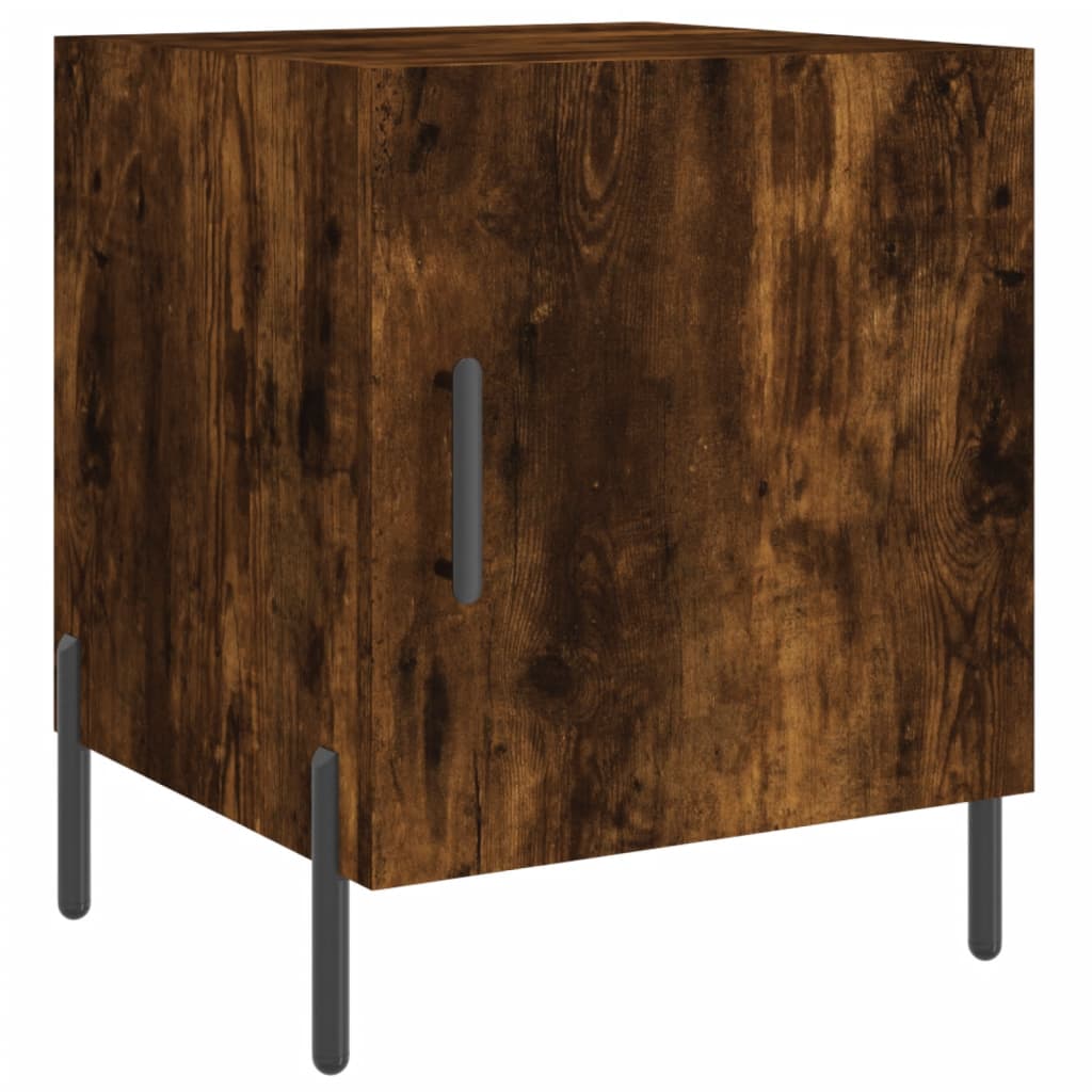 vidaXL Noptiere, 2 buc., stejar fumuriu, 40x40x50 cm, lemn compozit vidaXL Noptiere, 2 buc., stejar fumuriu, 40x40x50 cm, lemn compozit
