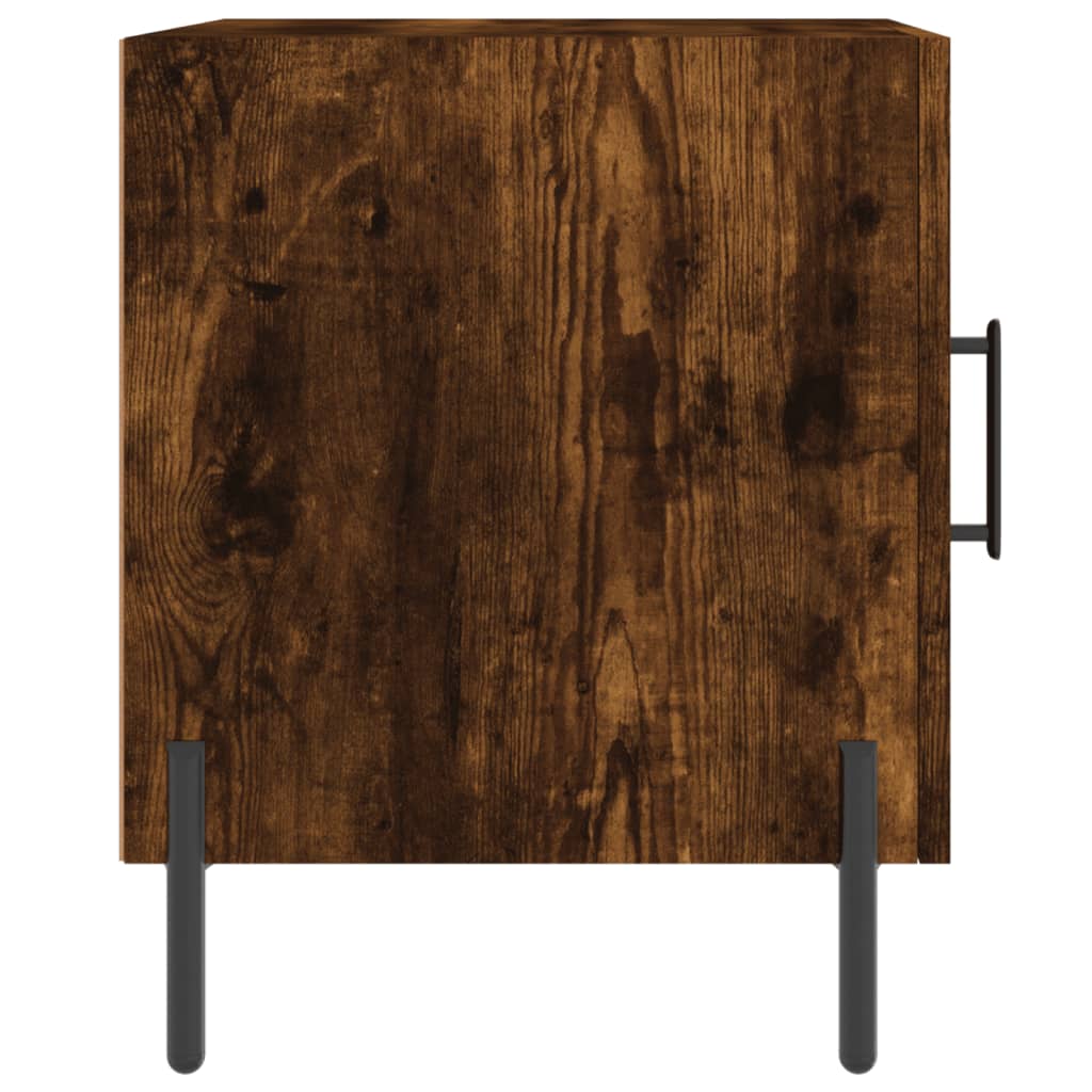 vidaXL Noptiere, 2 buc., stejar fumuriu, 40x40x50 cm, lemn compozit vidaXL Noptiere, 2 buc., stejar fumuriu, 40x40x50 cm, lemn compozit
