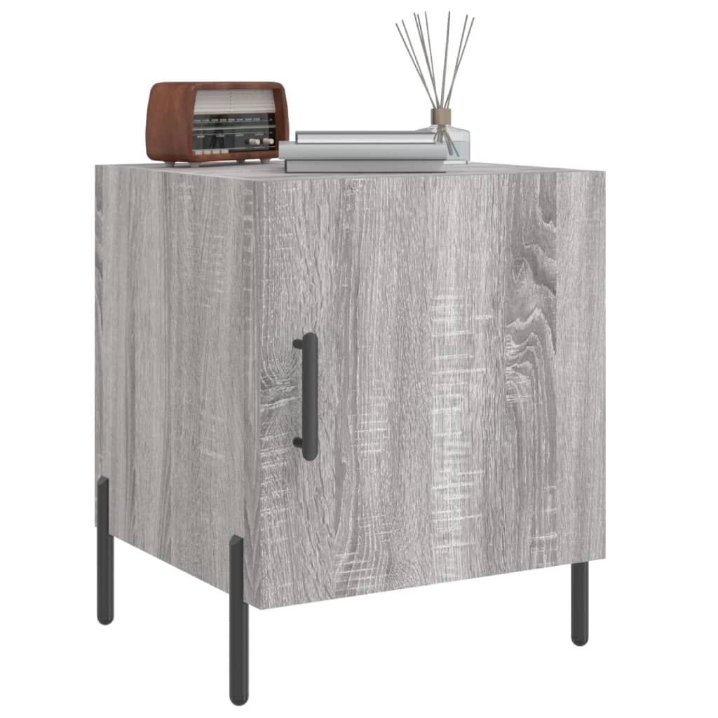 vidaXL Noptiere, 2 buc., gri sonoma, 40x40x50 cm, lemn compozit vidaXL Noptiere, 2 buc., gri sonoma, 40x40x50 cm, lemn compozit