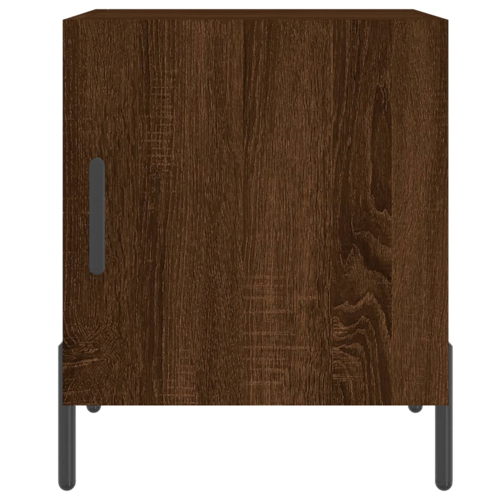 vidaXL Noptiere, 2 buc., stejar maro, 40x40x50 cm, lemn compozit vidaXL Noptiere, 2 buc., stejar maro, 40x40x50 cm, lemn compozit