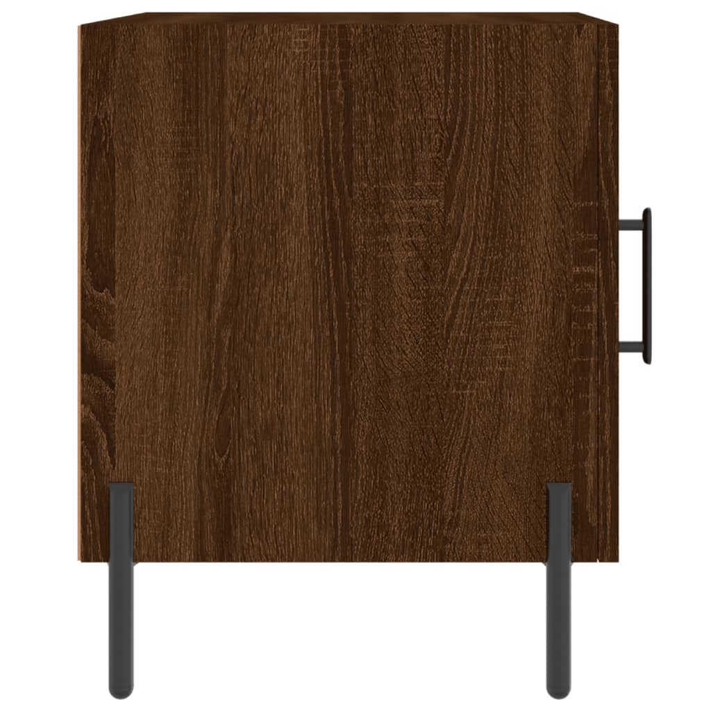 vidaXL Noptiere, 2 buc., stejar maro, 40x40x50 cm, lemn compozit vidaXL Noptiere, 2 buc., stejar maro, 40x40x50 cm, lemn compozit