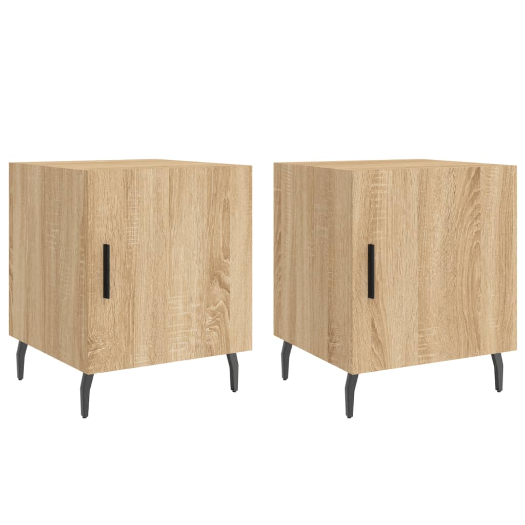 vidaXL Noptiere, 2 buc., stejar sonoma, 40x40x50 cm, lemn compozit vidaXL Noptiere, 2 buc., stejar sonoma, 40x40x50 cm, lemn compozit